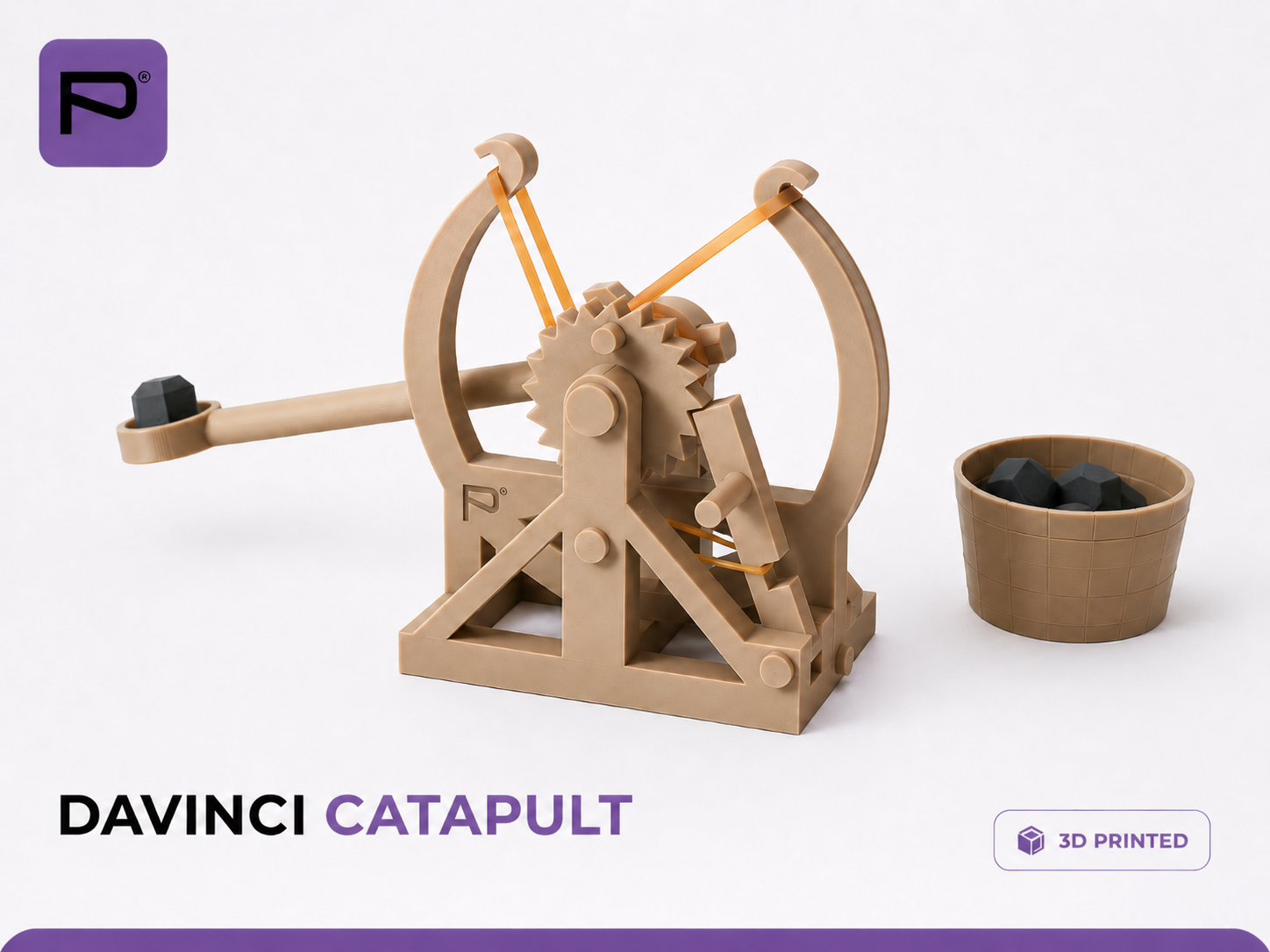 DaVinci Catapult – 3D Printed Decor & Functional Model